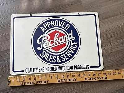 Vintage Packard Sales Service Porcelain Sign Double Sided Gas Oil • $249.99