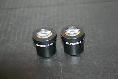 Pair Of Olympus GSWH15X/16 Eyepieces For Stereozoom Microscopes 30mm Barrel Nice • $99