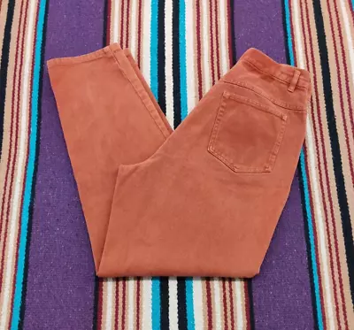 Vtg 90s Lizwear Women's Rust Orange Denim High Waisted Mom Jeans Sz 10 Pet 28x28 • $24.99