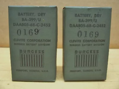 Vintage Clevite Burgess Dry Cell Battery BA-399/U Military Transmitter Vietnam • $28.99