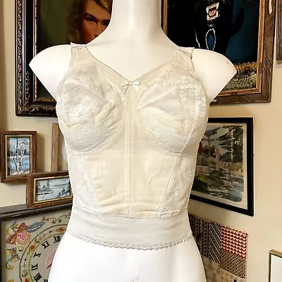 60s Vintage Sky-Bali Bow-Bra Long Line Girdle With Adjustable Straps And Boning • $59.96