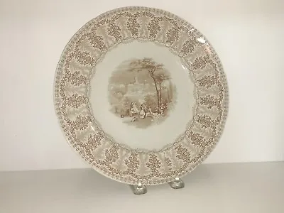 Historical Staffordshire Brownish Gold Transfer New York City Hall Meigh 1840 • $175