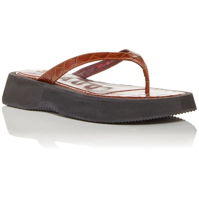 $62.89 • Buy STAUD Womens Tessa Faux Leather Snake Print Thong Sandals Shoes BHFO 4141