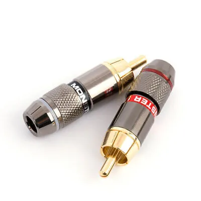 4/8/12PCS Gold Plated Banana Plug Zinc Alloy For Monster Speaker Male Connectors • $13.98