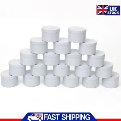 20pcs Candle Jars With Lid Bulk Round Candle Container Tins Empty Storage Jar • £8.54