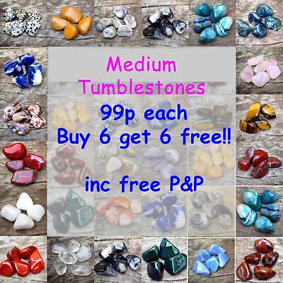 £1.19 • Buy Healing Crystals 10 - 20mm  Tumblestone Crystals - Buy 6 Get 6 Free