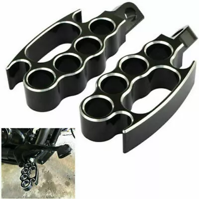 2Pcs Motorcycle Black CNC Foot Pegs Footpegs Footrests For Harley XL V-Rod NEW • $26.99