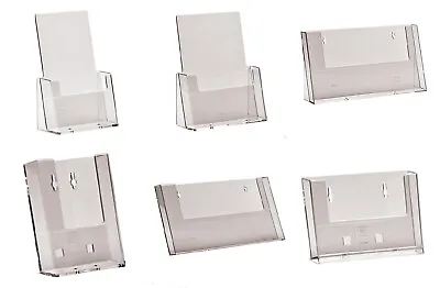 A6 DL  Trifold  A5 A4 Leaflet Holders Counter Stand Wall Flyer Menu Dispenser • £10.35