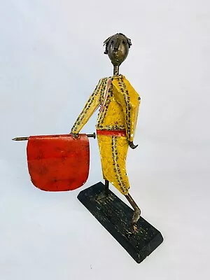 VINTAGE MODERNIST SIGNED SCULPTURE - MATADOR By MANUEL FELGUEREZ • $149.99