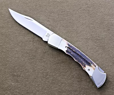 Buck Custom Designer’s Choice 110 Stag Lock Back Knife. Made In USA! • $204.50