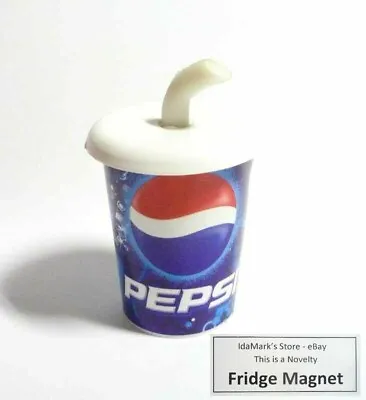 PEPSI Cola Soda Cup Top Limited FRIDGE MAGNET Novelty 1.5  Tall Blue Display  • $2.99