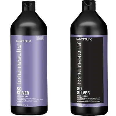 £59.40 • Buy Matrix Total Results So Silver Shampoo & Conditioner 1000ml