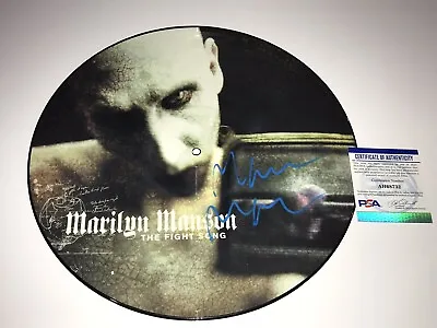 Marilyn Manson Signed Limited 12  Vinyl Record Picture Disc The Fight Song PSA • $749.99