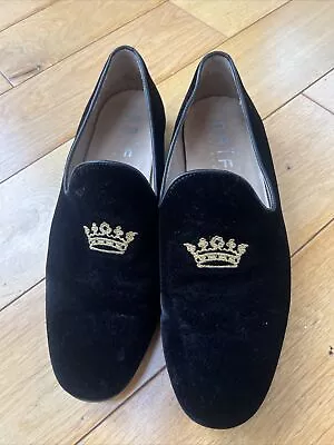 Naïf Florence Black Velour Mens  Crown Shoe 43 • £59