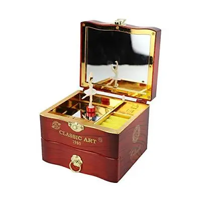 Musical Jewellery Box With Classic Rotating Ballerina Dancer Music Box • $28.65