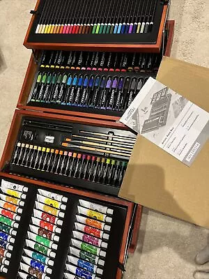 Crelando Artists Paint Box Oils  Pastel  Pens Pencils Set  • £30