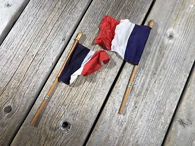 Vintage Bike Bicycle French Flag Post Flag For Holder Wood Pole Nos Made Japan • $15.99