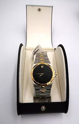 T276 Movado Luno Men's Gold And Stainless Steel Watch 0605635 • $550