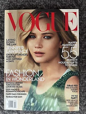 VOGUE Magazine December 2015 Jennifer Lawrence Cover • $6.25