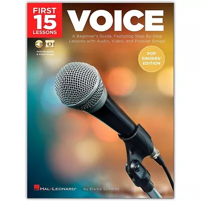 First 15 Lessons Voice (Pop Singers' Edition) Beginner's Guide Book/Media Online • $9.99