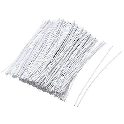 6 Inches Metallic Twist Ties Reusable Cable Cord Wire Ties White 500pcs • £11.84