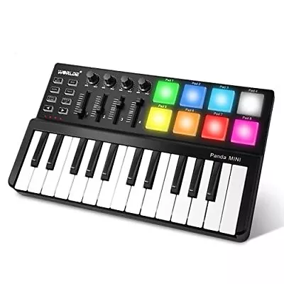 MIDI Keyboard Controller 25 Keys Worlde Panda MINI USB Midi Keyboard With Drum • $70.04