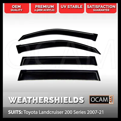 OCAM Weathershields For Toyota Landcruiser 200 Series 2007-2021 Window Visors • $89