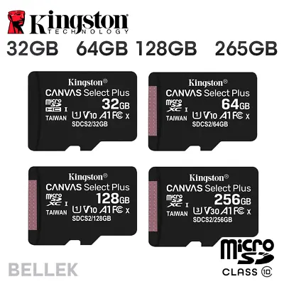 £5.49 • Buy Kingston Micro SD 32GB 64GB 128GB 256GB Card SDHC SDXC Memory Card TF Class 10