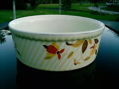 Hall's Superior Mary Dunbar  Autumn Leaf 8   Diameter  Souffle Casserole 3  Deep • $23.99