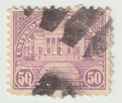 1922 USA - Arlington Ampitheater - 50 Cent Perfin  JH  Stamp • $1.50