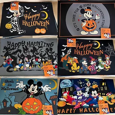 DISNEY MICKEY AND MINNIE MOUSE & Friends Happy HALLOWEEN Accent Rug Mat 20X32” • $14.99