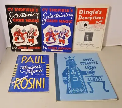 Lot Of Vintage Card Magic Books #101 Rosini Dingle Endfield Ganson More • $19.95