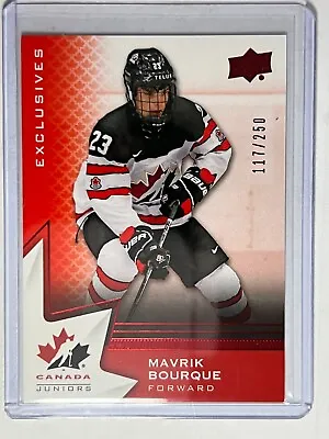 2020-21 UD Team Canada Juniors - Exclusives #12 - Hlinka - Mavrik Bourque /250 • $0.99