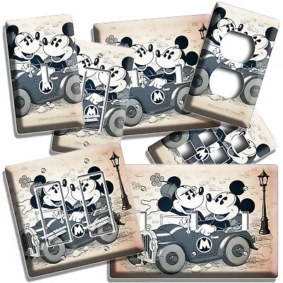 Classic Vintage Mickey Minnie Mouse Riding A Car Light Switch Outlet Wall Plates • $11.99