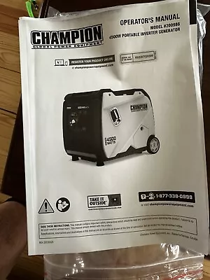 Champion 4500-W Super Quiet Portable RV Ready Gas Inverter Generator 200986 • $550