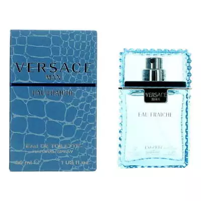 Versace Man Eau Fraiche  By Versace 1 Oz Eau De Toilette Spray For Men *NIB • $33.12