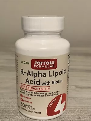 Jarrow Formulas Inc. Vegan R-Alpha Lipoic Acid With Biotin 60 Veg Caps • $15.96