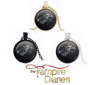 “The Vampire Diaries” Antique Finish Tibetan Wolf’s Head Pendant & Chain Set • $9.36