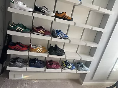 IKEA LACK Wall Shelf Unit - White Shelving For Adidas Trainer Collection. • £260