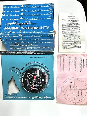 Vintage NOS Airguide Model 1021-Boat / Marine 5-44 KNOTS Or 8-80 KMH Speedometer • $69.99