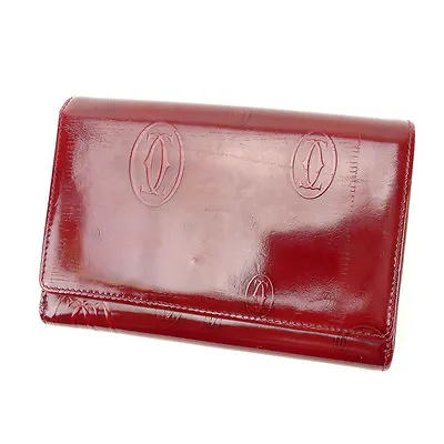 $336.72 • Buy Cartier Wallet Purse Bifold Red Woman Authentic Used Y1833