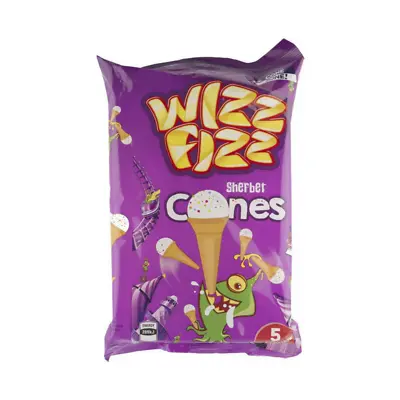 10 X WIZZ FIZZ SHERBET CONES MARSHMALLOW FIZZY BULK LOLLIES NOVELTY KIDS PARTY • $27.95