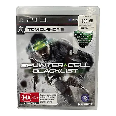 Tom Clancy's Splinter Cell Blacklist - Sony PS3 PAL *Complete* • $12