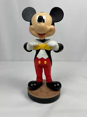 Disney Parks Mickey Mouse Bobble Head In Suit Holding Bow Tie RARE EXCELLENT • $54.46