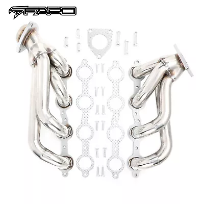 FAPO Shorty Headers For Chevy GMC Silverado Sierra Tahoe Yukon 4.8L 5.3L 6.0 6.2 • $209.99