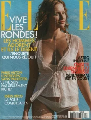 Elle French Aout 2005 Paris Hilton Eloge De La Courbe 053019DBE • $19.85