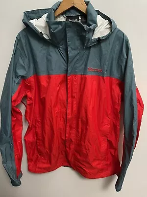 MARMOT Men's Precip Eco Windbreaker Rain Jacket Orange Size XL Style F41200 • $50.50