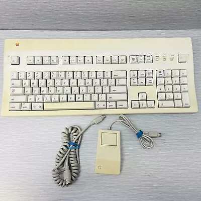 Vintage Apple Macintosh Extended Keyboard II M3501 + ADB Mouse G5431 *TESTED* • £72.36