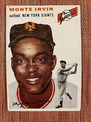 1954 Topps #3 Monte Irvin New York Giants Authentic Original Baseball Card • $23.99