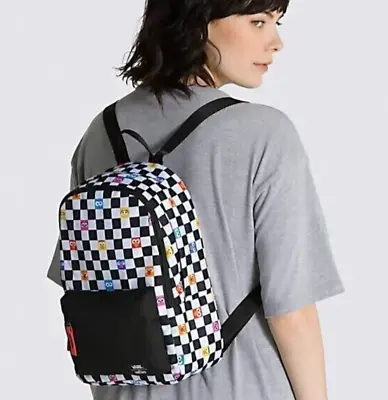 NWT VANS SESAME STREET MINI BACKPACK Travel Gym School Bag BLACK WHITE Unisex • $39.93